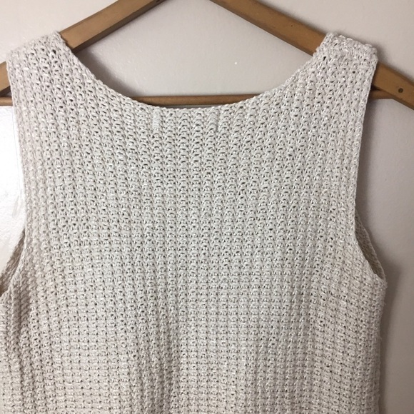 [Marled] Beige Knit Sleeveless Boho Tank Top - Picture 8 of 9